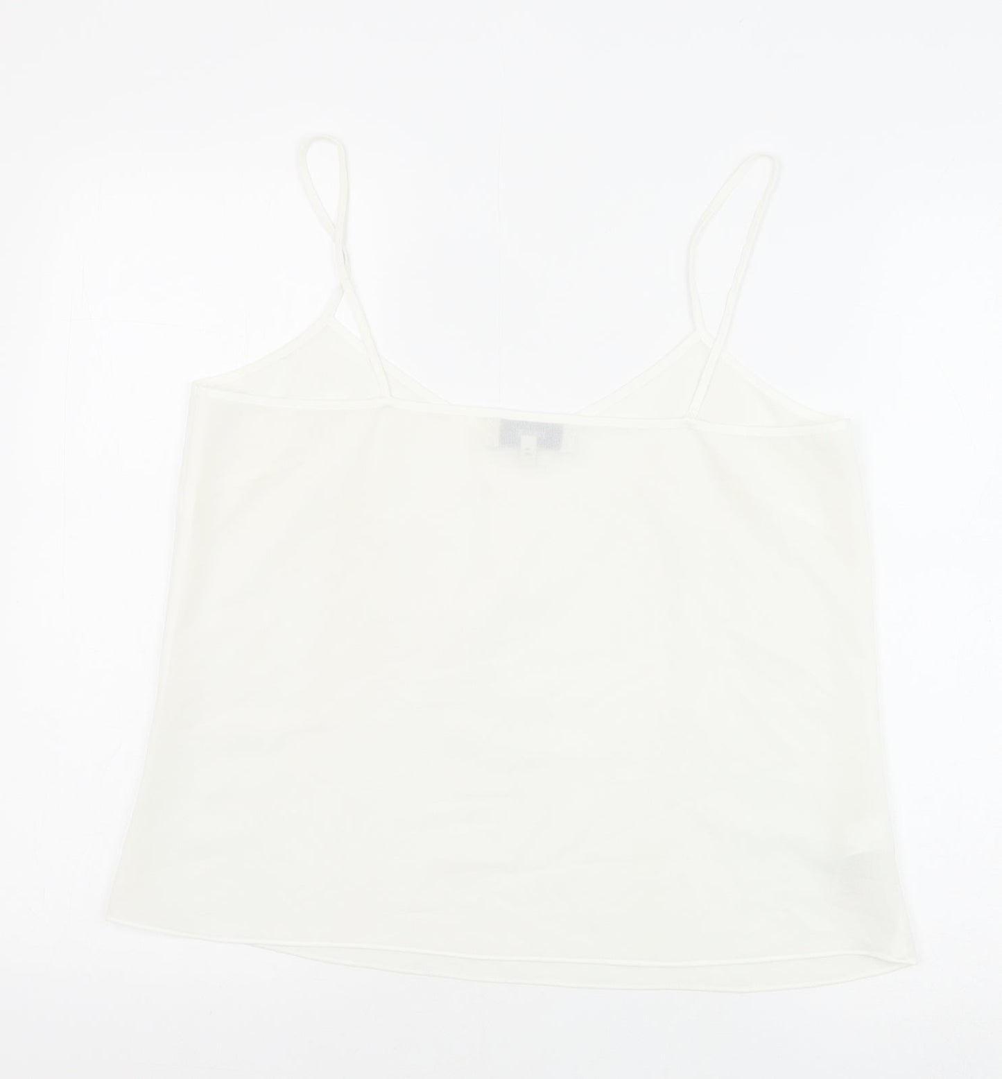 NEXT Womens White Polyester Basic Tank Size 12 V-Neck