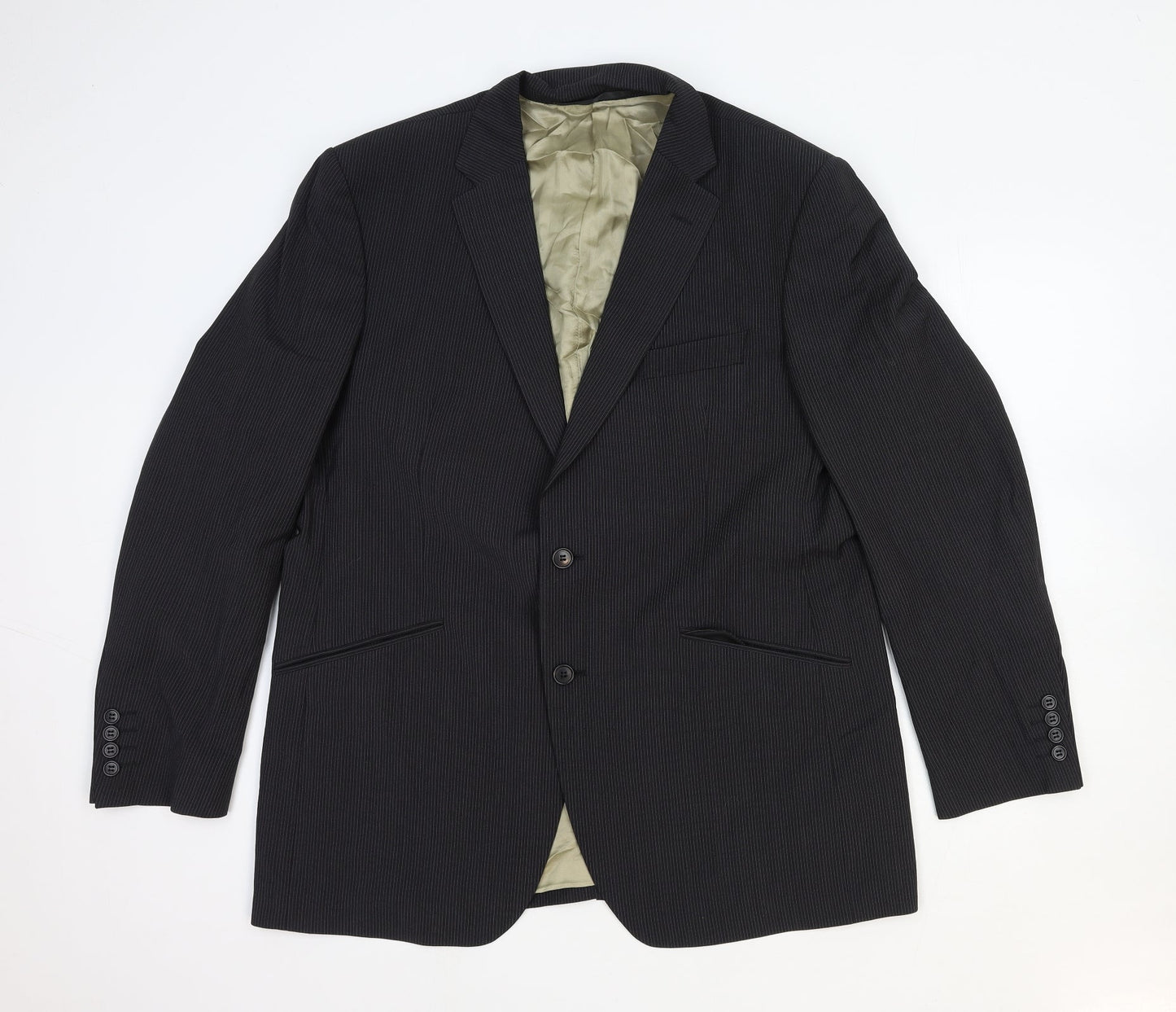 Marks and Spencer Mens Grey Wool Jacket Blazer Size M Regular