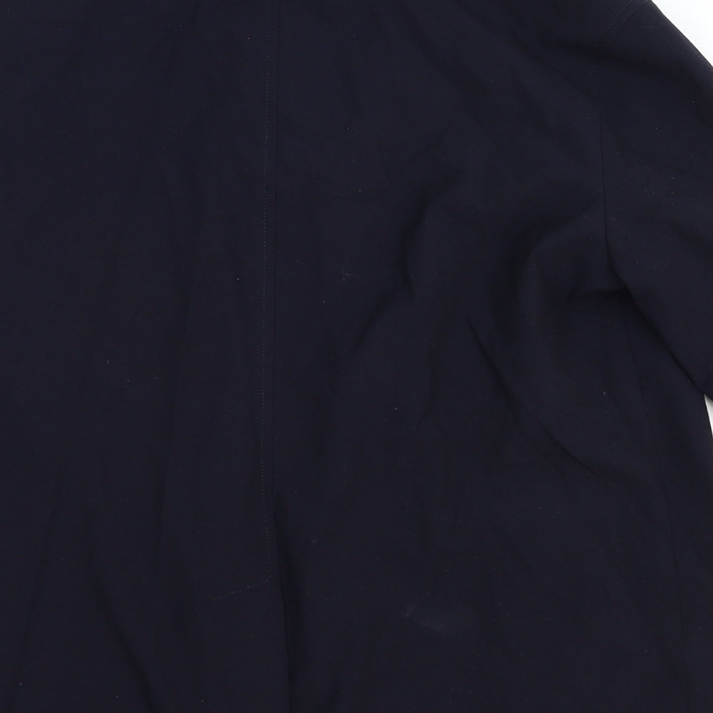 Zara Womens Blue Polyester Jacket Blazer Size M