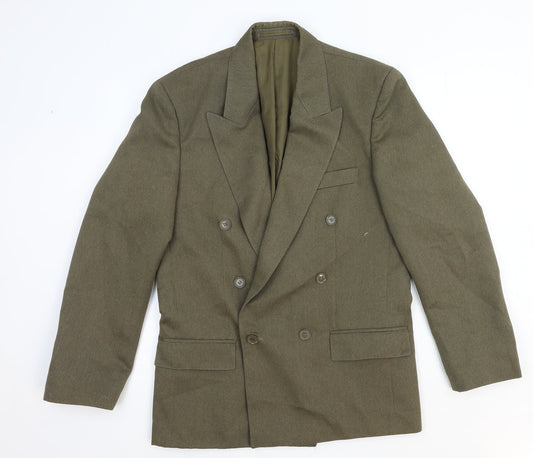 Classic Mens clothing Mens Green Polyester Jacket Blazer Size S Regular