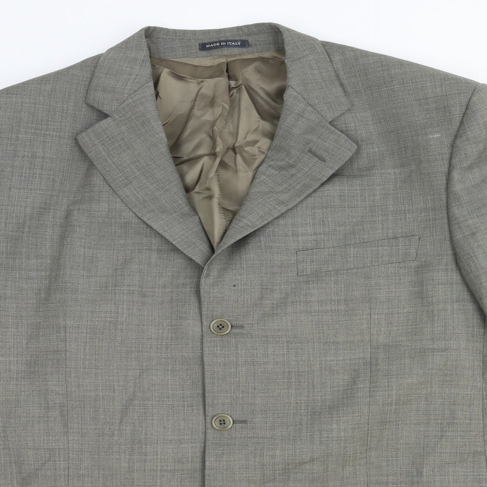 Marks and Spencer Mens Grey Wool Jacket Blazer Size M Regular