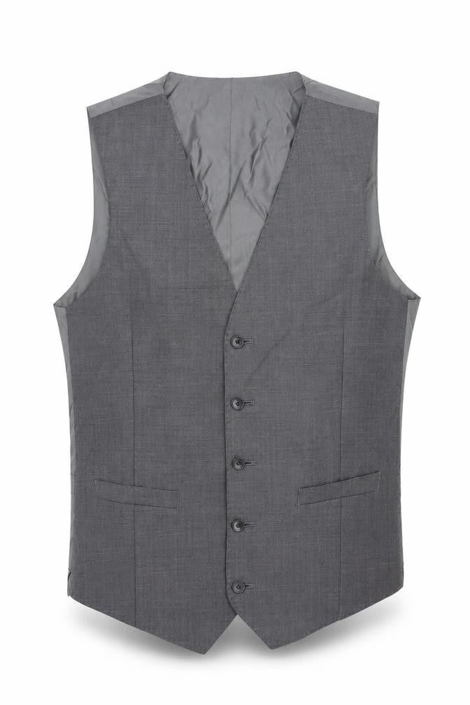 Marks and Spencer Mens Grey Polyester Jacket Suit Waistcoat Size M Regular