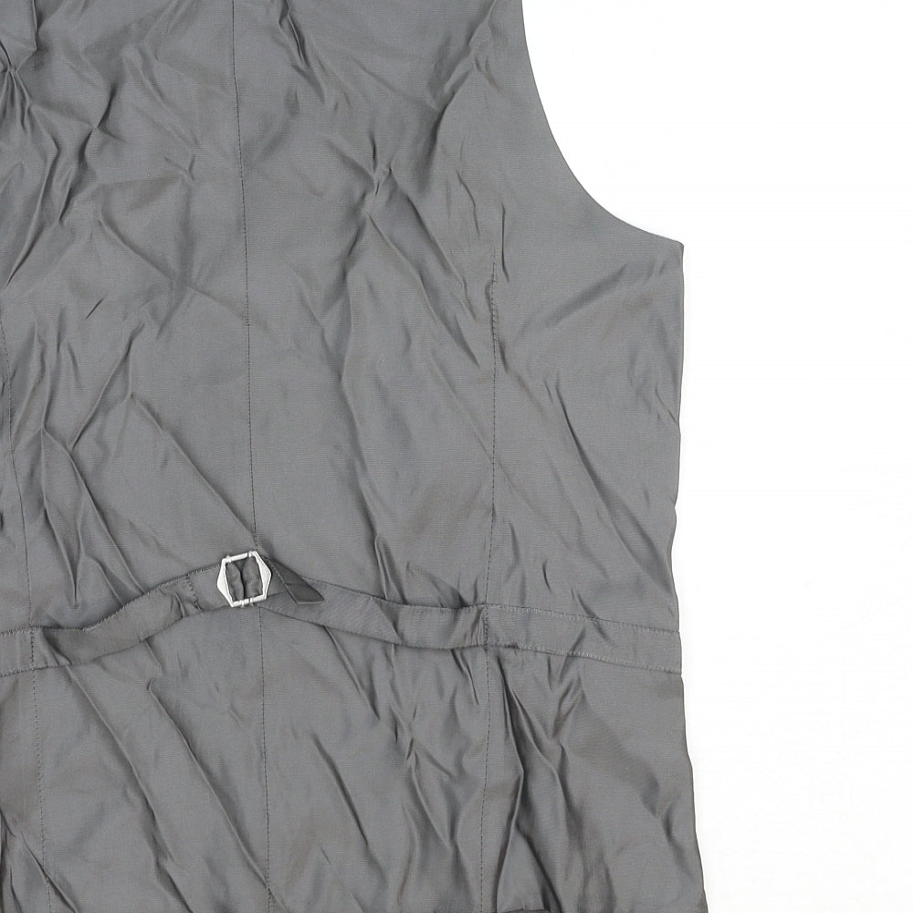 Marks and Spencer Mens Grey Polyester Jacket Suit Waistcoat Size M Regular