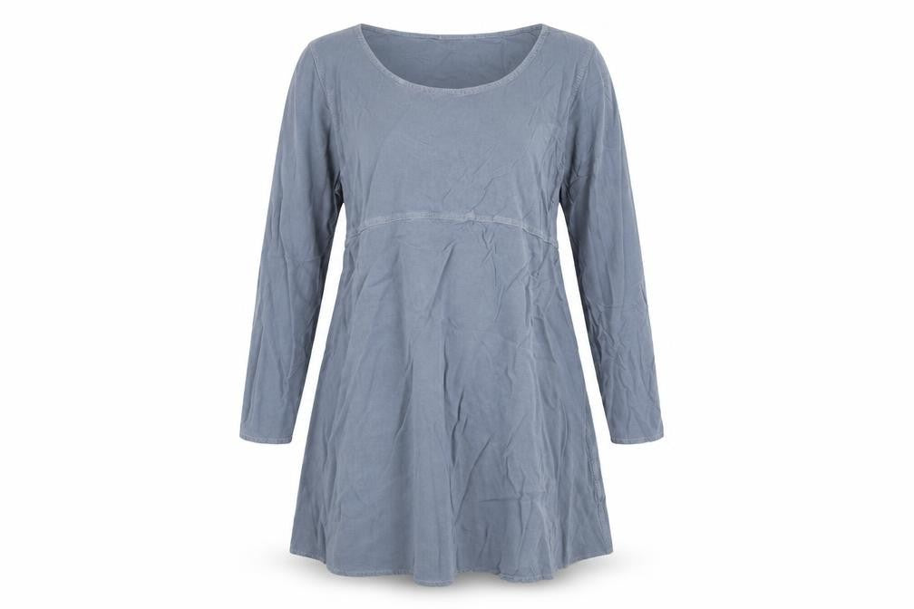 Great Plains Womens Grey 100% Cotton A-Line Size M Scoop Neck Pullover