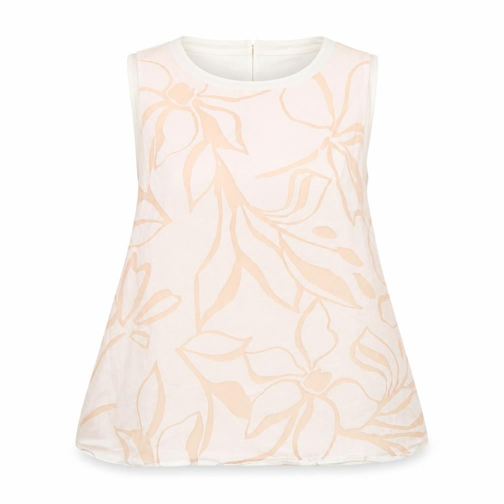 Principles Womens Pink Floral Polyester Basic Tank Size 16 Round Neck