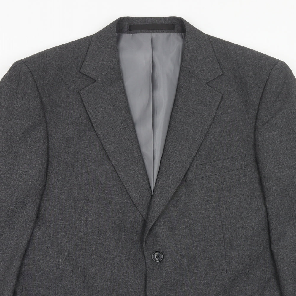 Marks and Spencer Mens Grey Polyester Jacket Blazer Size 40 Regular