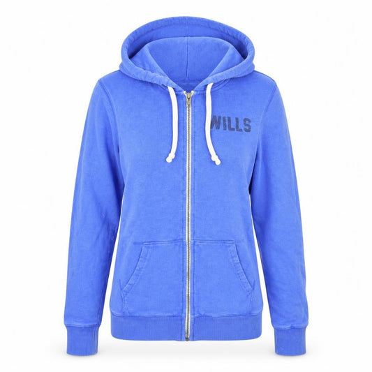 Womens UK XS Regular Jack Wills Blue Full Zip Hoodie