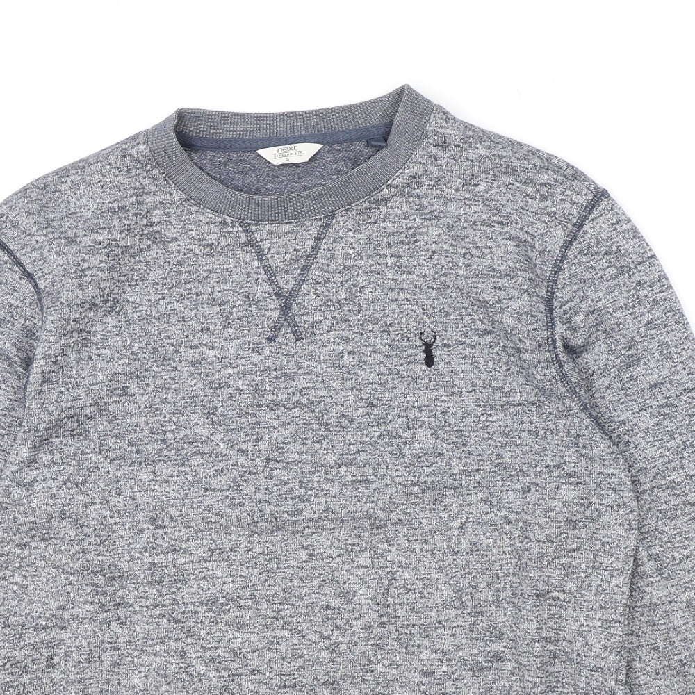 NEXT Mens Blue Cotton Pullover Sweatshirt Size S