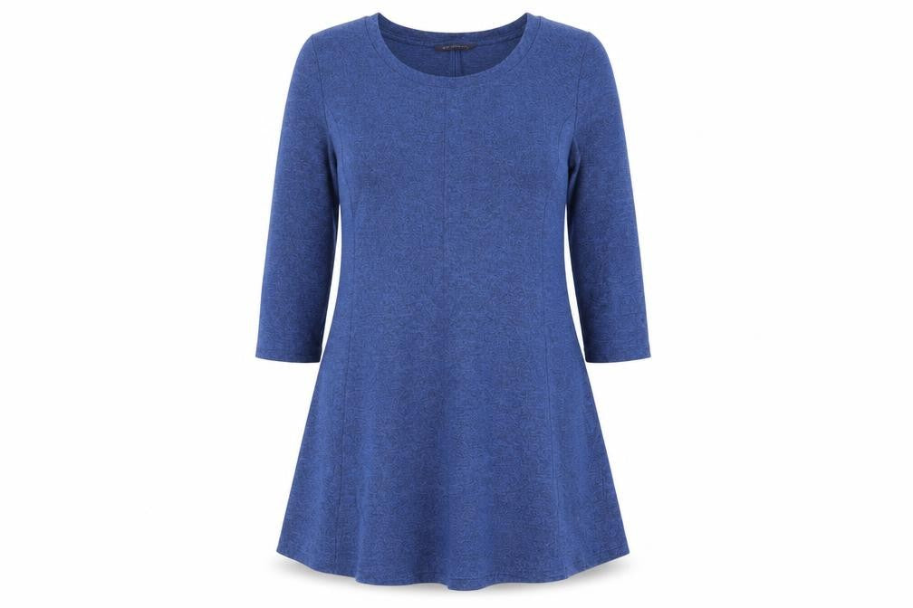 Marks and Spencer Womens Blue Polyester A-Line Size 14 Scoop Neck Pullover