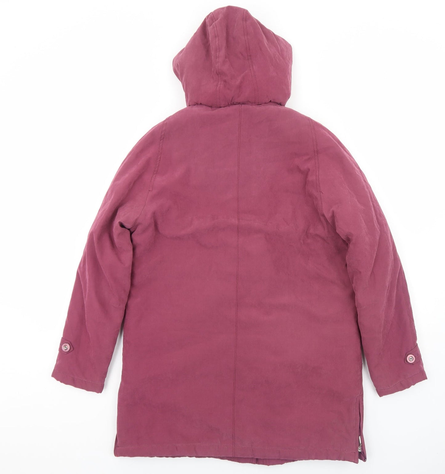 Eliza Gray Womens Purple Overcoat Coat Size 10 Zip