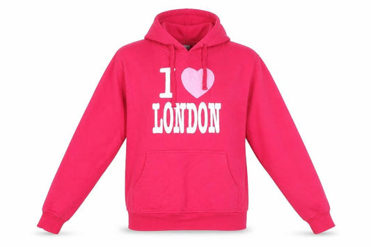 Preworn Womens Purple Cotton Pullover Hoodie Size S Pullover - I Love London