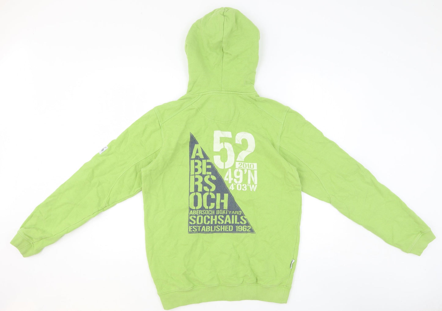 Lazy Jacks Mens Green Cotton Pullover Hoodie Size XS