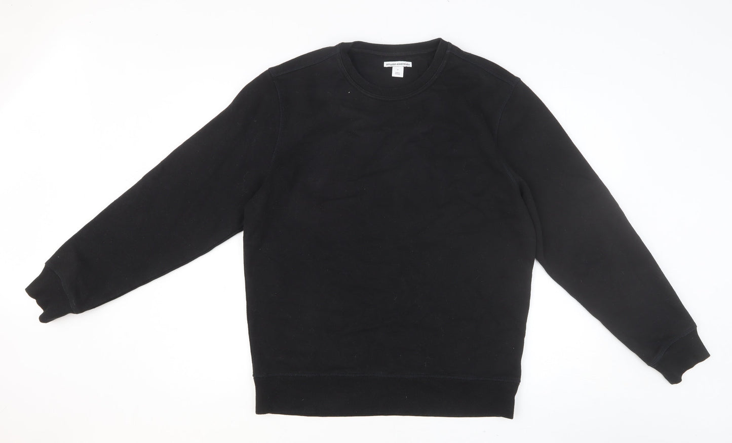 Amazon Womens Black Cotton Pullover Sweatshirt Size M Pullover