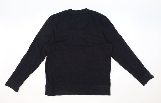 Marks and Spencer Mens Blue Cotton Pullover Sweatshirt Size M