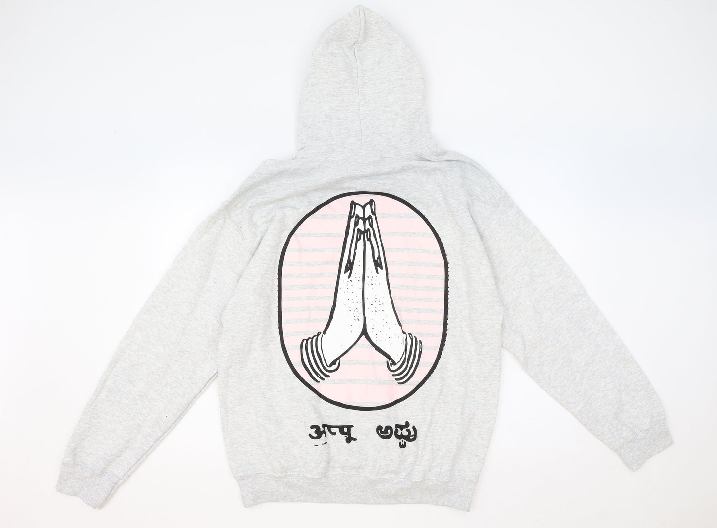 HNR LON Womens Grey Cotton Pullover Hoodie Size S Pullover