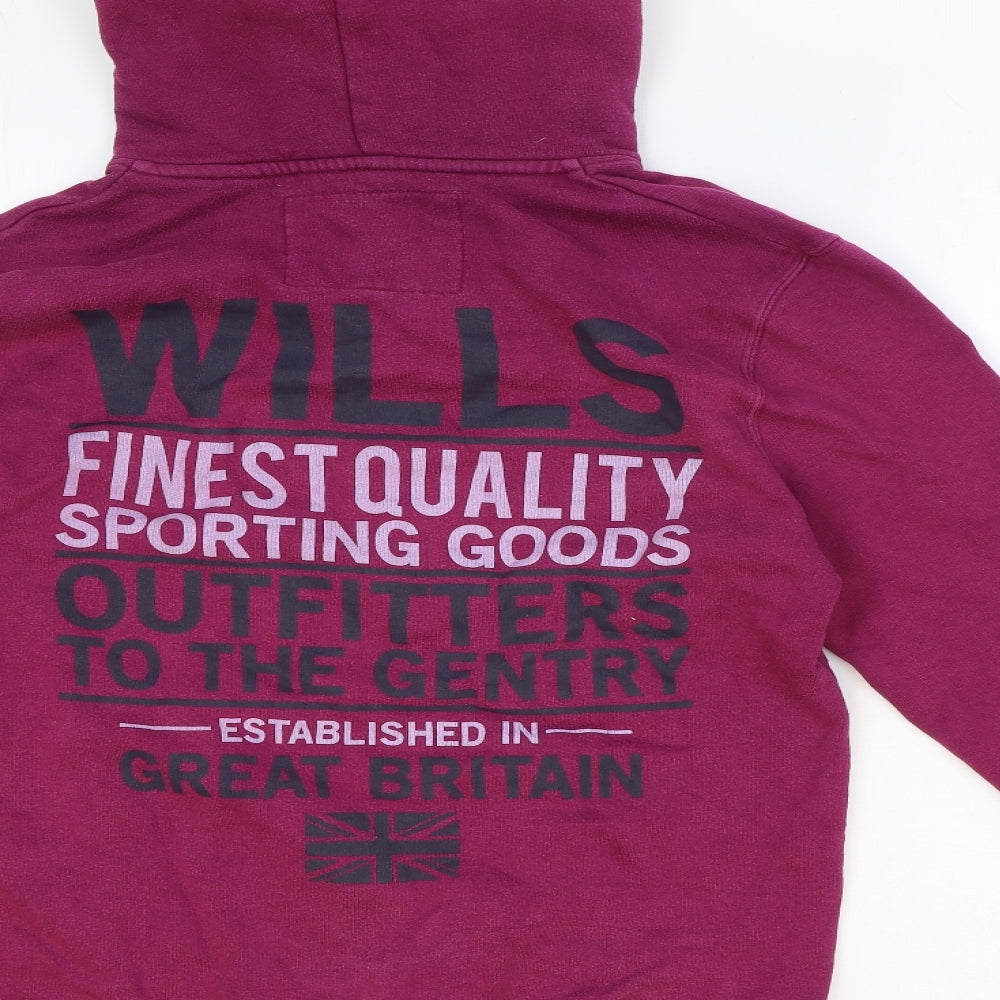 Jack Wills Womens Purple Cotton Pullover Hoodie Size XS Pullover