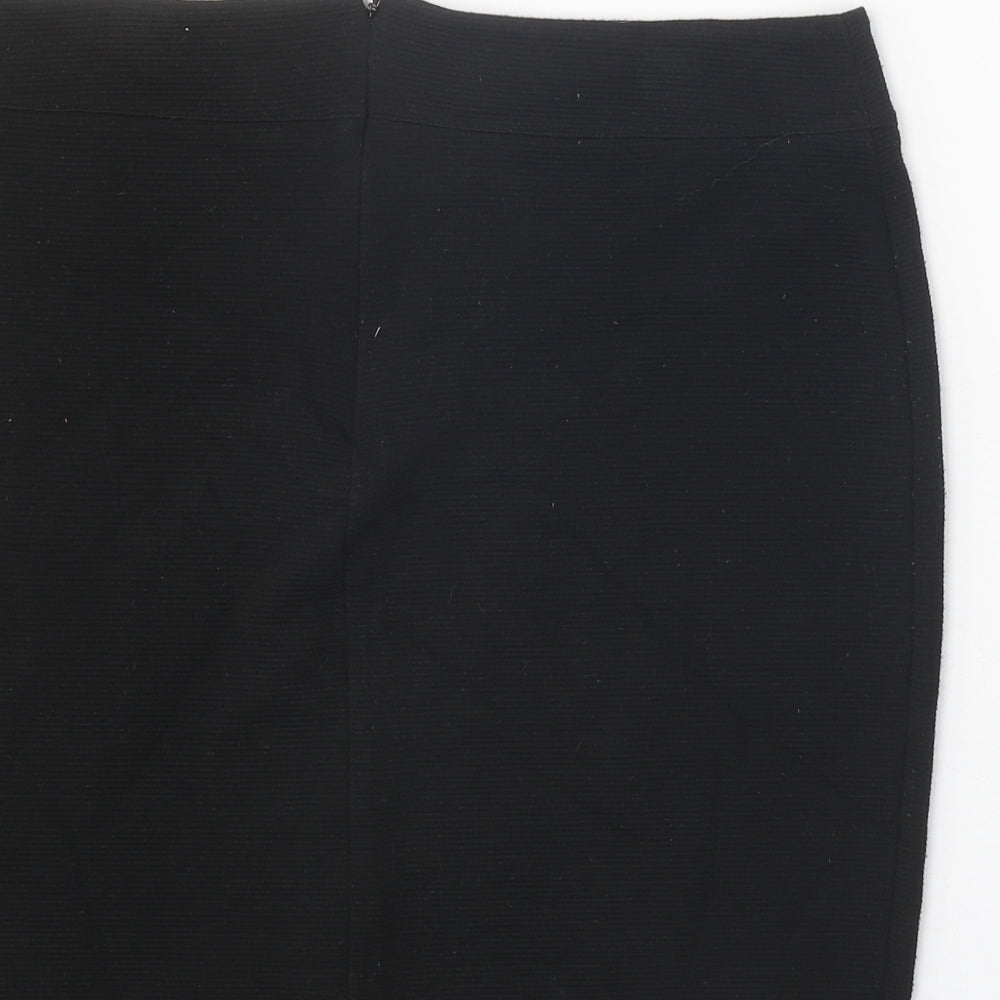 Gap Womens Black Polyester Straight & Pencil Skirt Size M Zip
