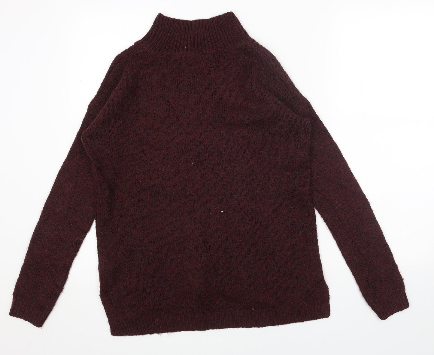 Only Womens Red High Neck Acrylic Pullover Jumper Size S