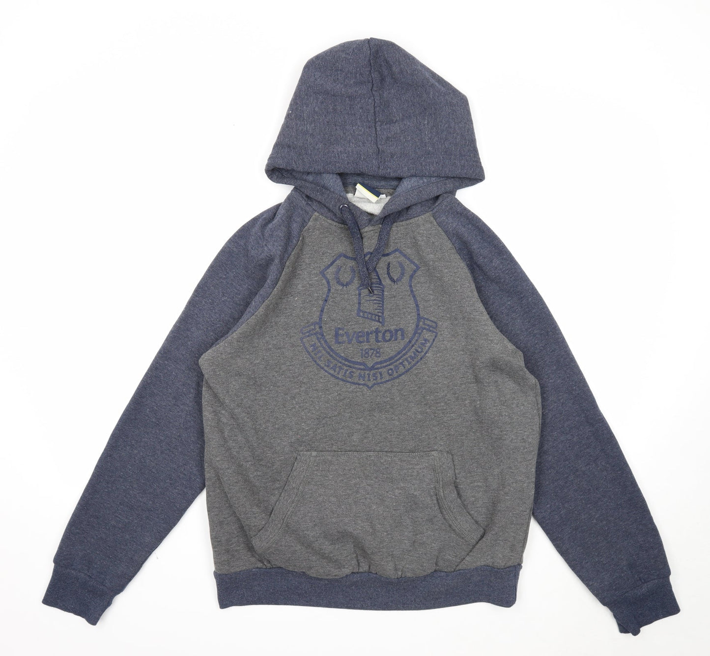 Everton FC Mens Grey Polyester Pullover Hoodie Size S