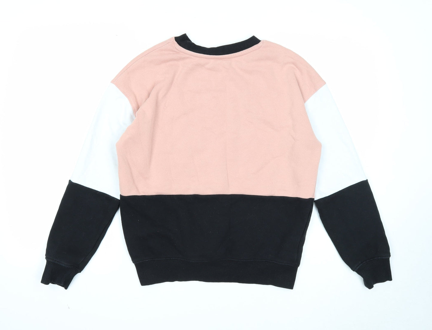 George Womens Multicoloured Colourblock Cotton Pullover Sweatshirt Size S Pullover - Pudsey