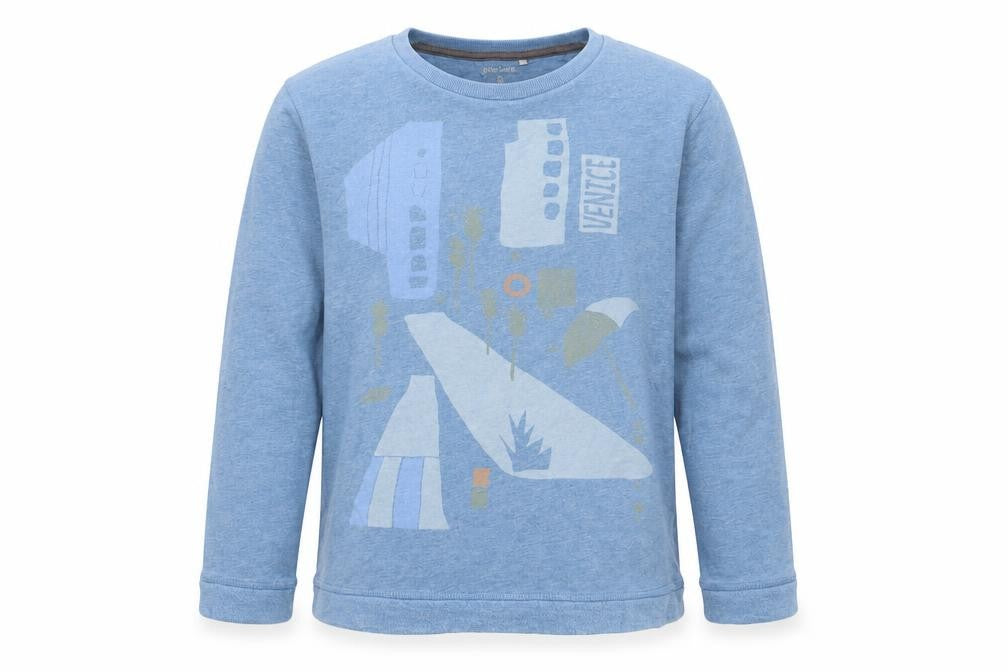 John Lewis Boys Blue Cotton Pullover Sweatshirt Size 12 Years Pullover - Venice