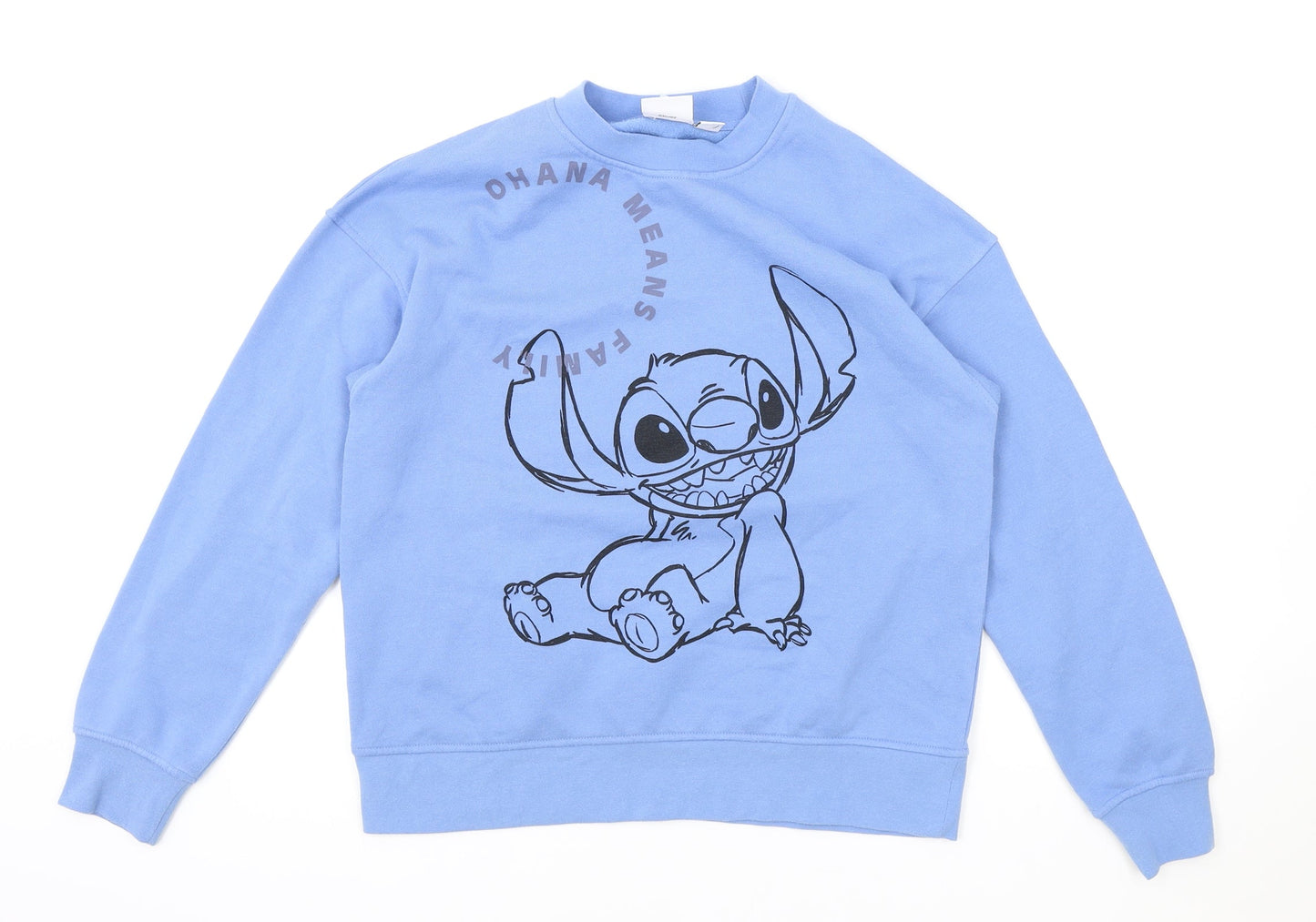 Disney Womens Blue Cotton Pullover Sweatshirt Size XS Pullover - Stitch