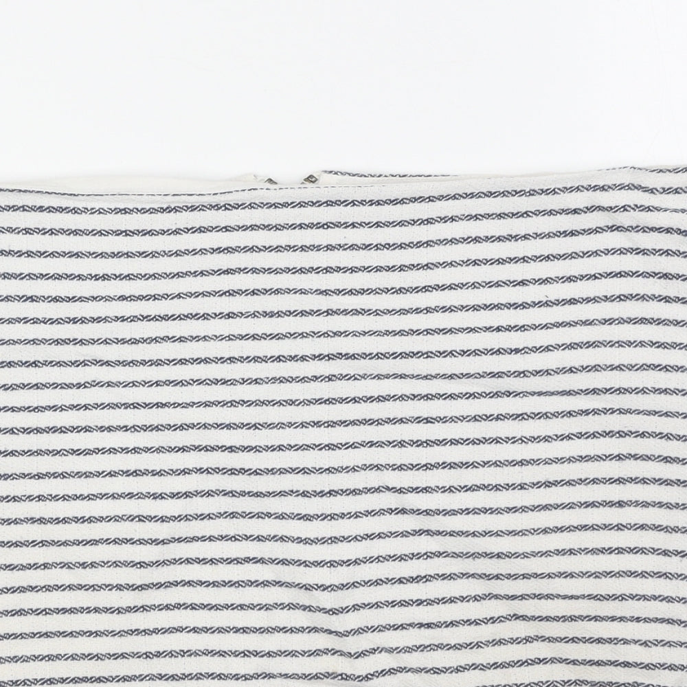 Gap Womens White Striped Cotton Bandage Skirt Size 6 Zip