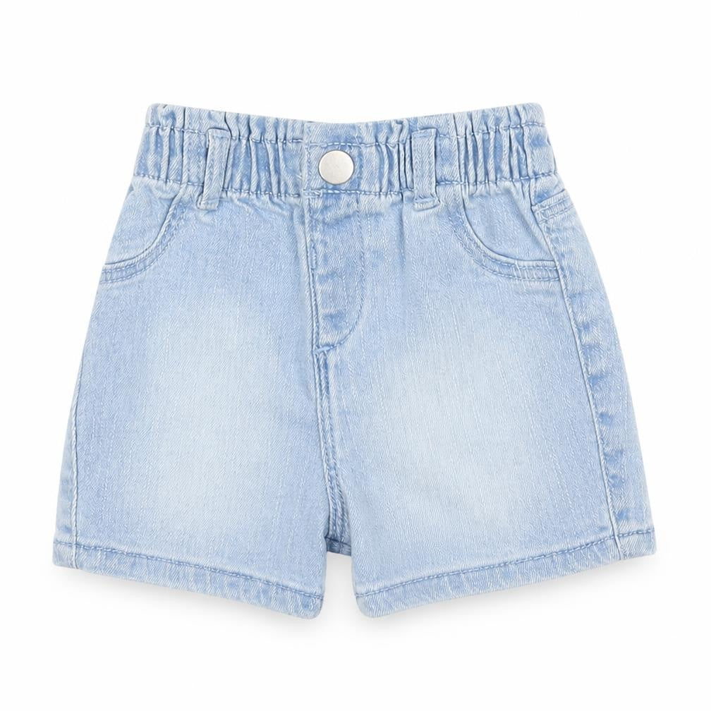Primark Baby Blue Cotton Cropped Jeans Size 6-9 Months L50 cm Snap
