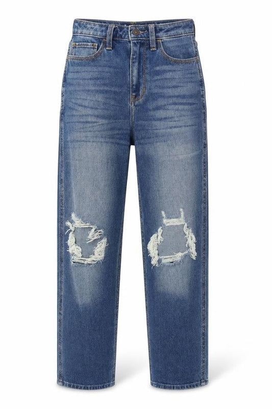 Hollister Womens Blue Cotton Straight Jeans Size 25 in L27 in Regular Zip
