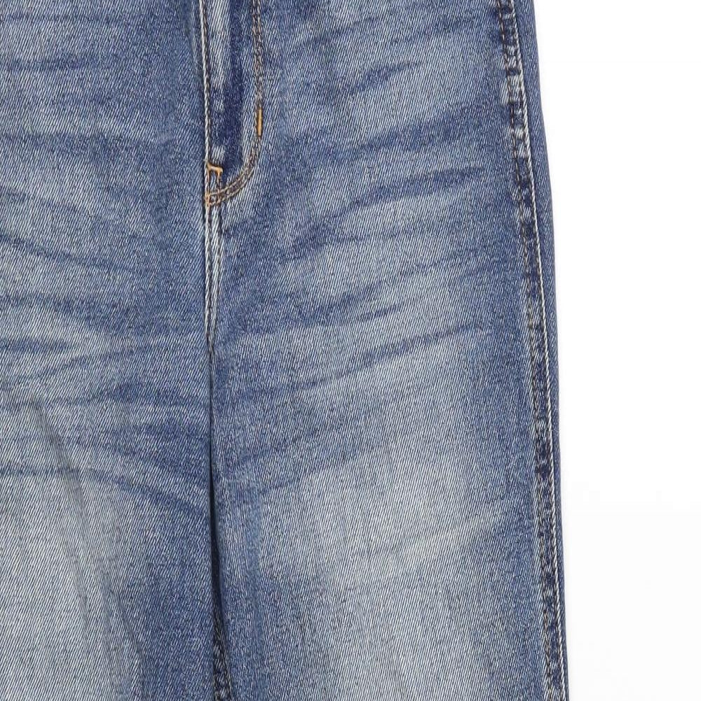 Hollister Womens Blue Cotton Straight Jeans Size 25 in L27 in Regular Zip