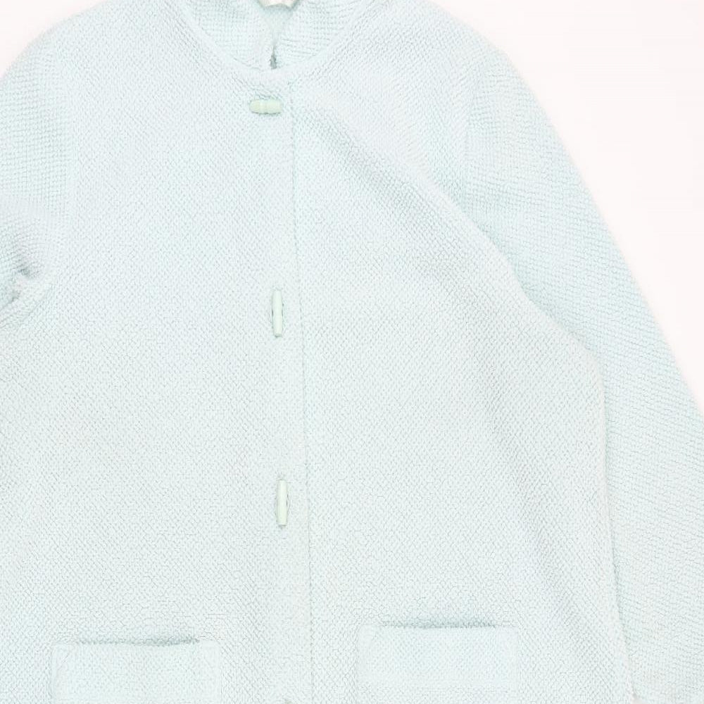 Marks and Spencer Womens Blue Overcoat Coat Size 16 Button