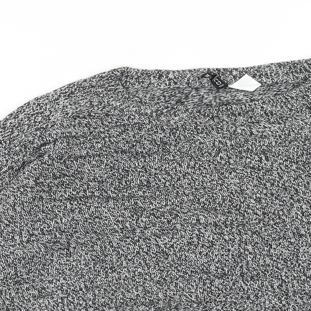 H&M Womens Grey Round Neck Acrylic Pullover Jumper Size M