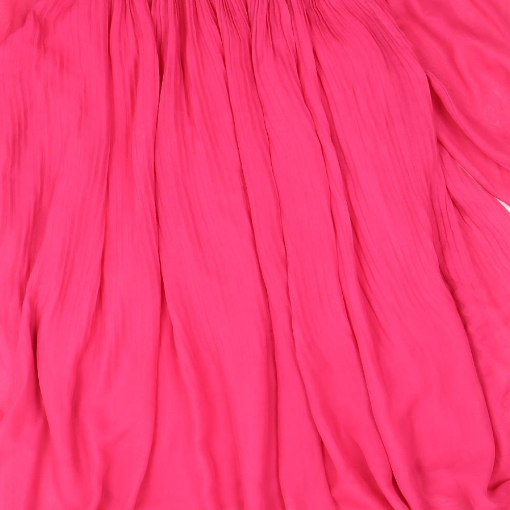 Charisma Womens Pink Polyester Trapeze & Swing Size 8 Off the Shoulder Pullover
