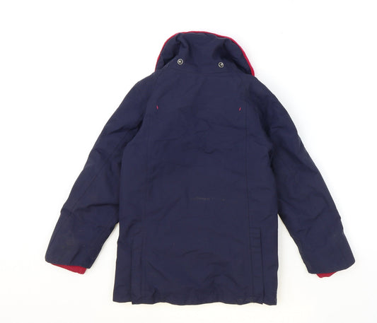 DECATHLON Girls Blue Basic Coat Coat Size 6 Years Zip