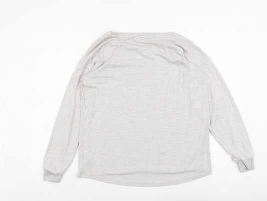 NEXT Womens Grey Polyester Pullover Sweatshirt Size 12 Pullover
