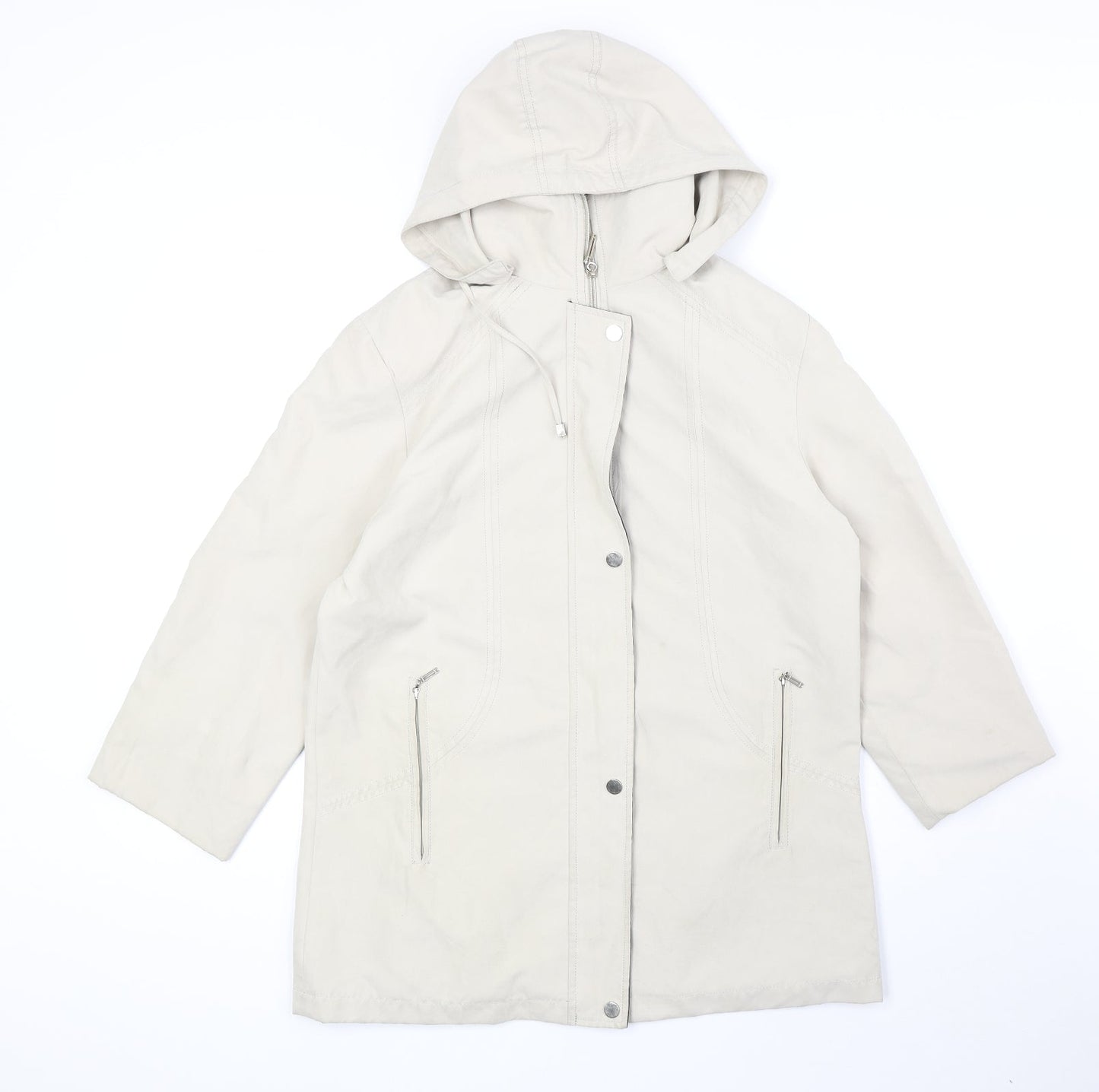 Katherine Hammond Womens Ivory Jacket Size 10 Zip