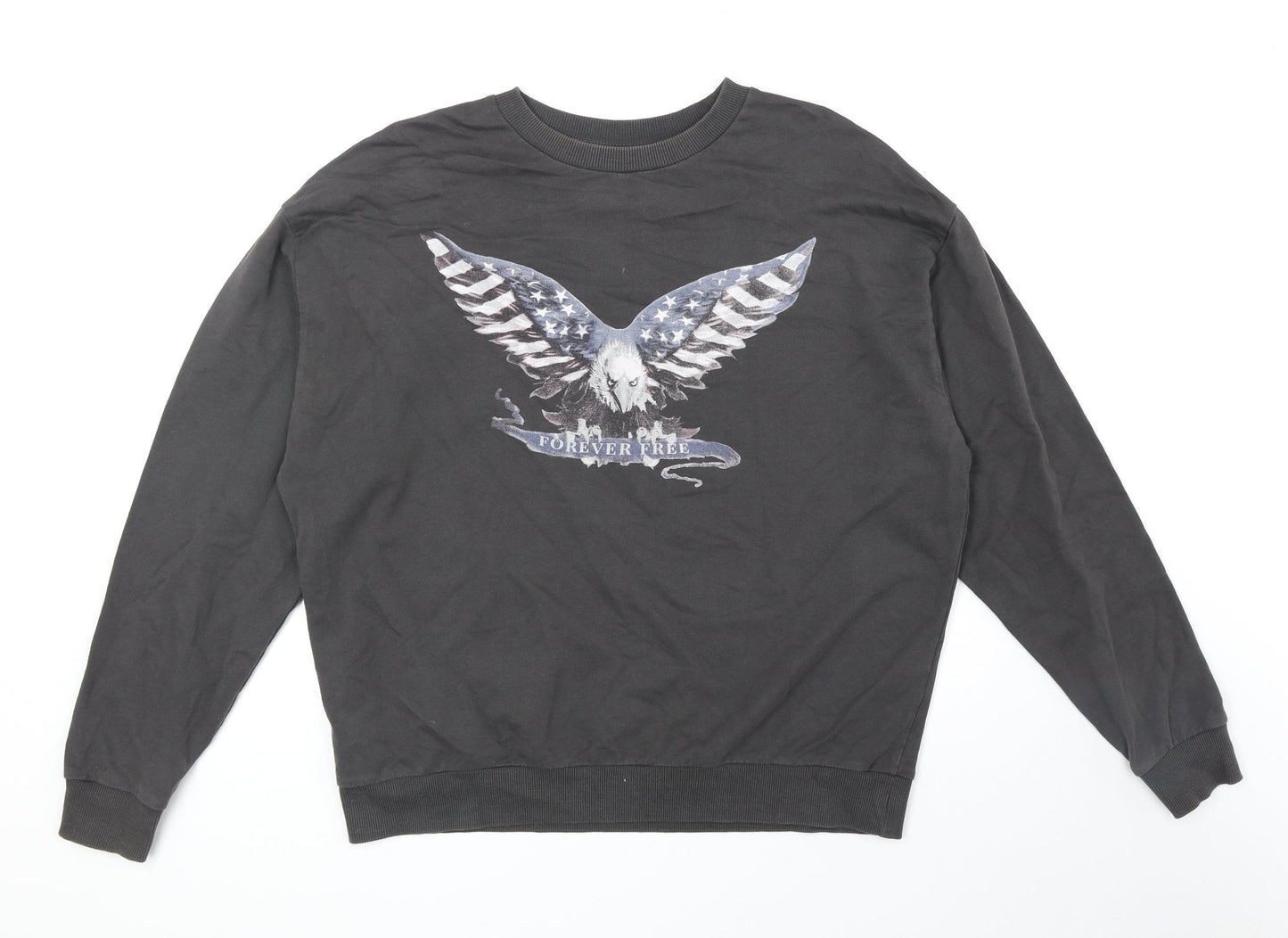 ASOS Womens Grey 100% Cotton Pullover Sweatshirt Size 8 Pullover