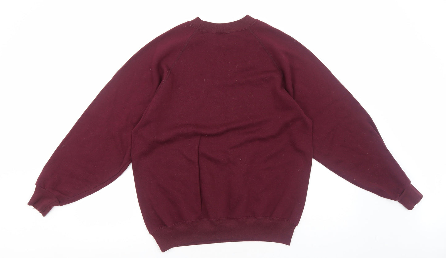 Sweat Trends Womens Red Cotton Pullover Sweatshirt Size XL Pullover