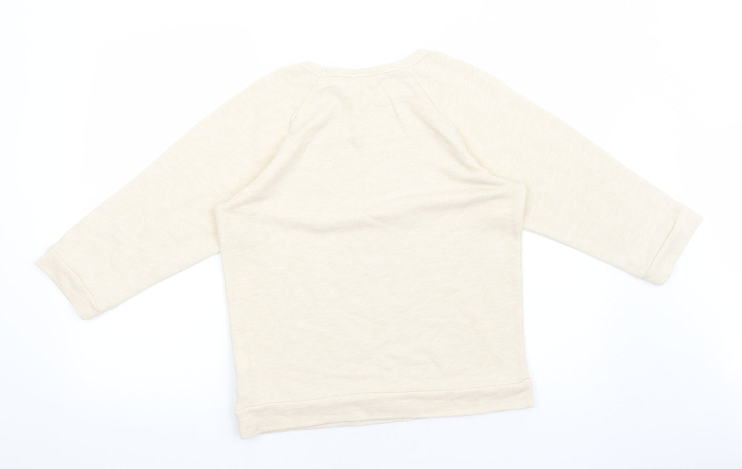 NEXT Womens Ivory Cotton Pullover Sweatshirt Size 14 Pullover - Santa Paws