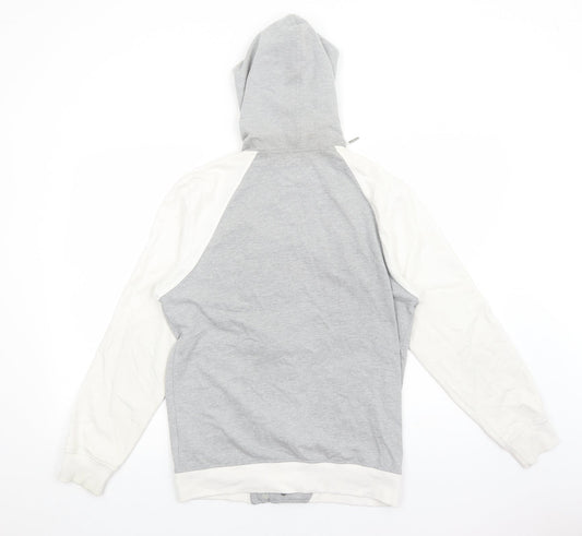 MICROS Womens Grey Geometric Varsity Jacket Jacket Size S Zip