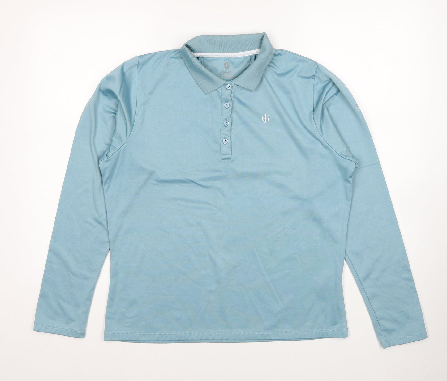 Island Green Womens Blue Polyester Pullover Sweatshirt Size 16 Pullover