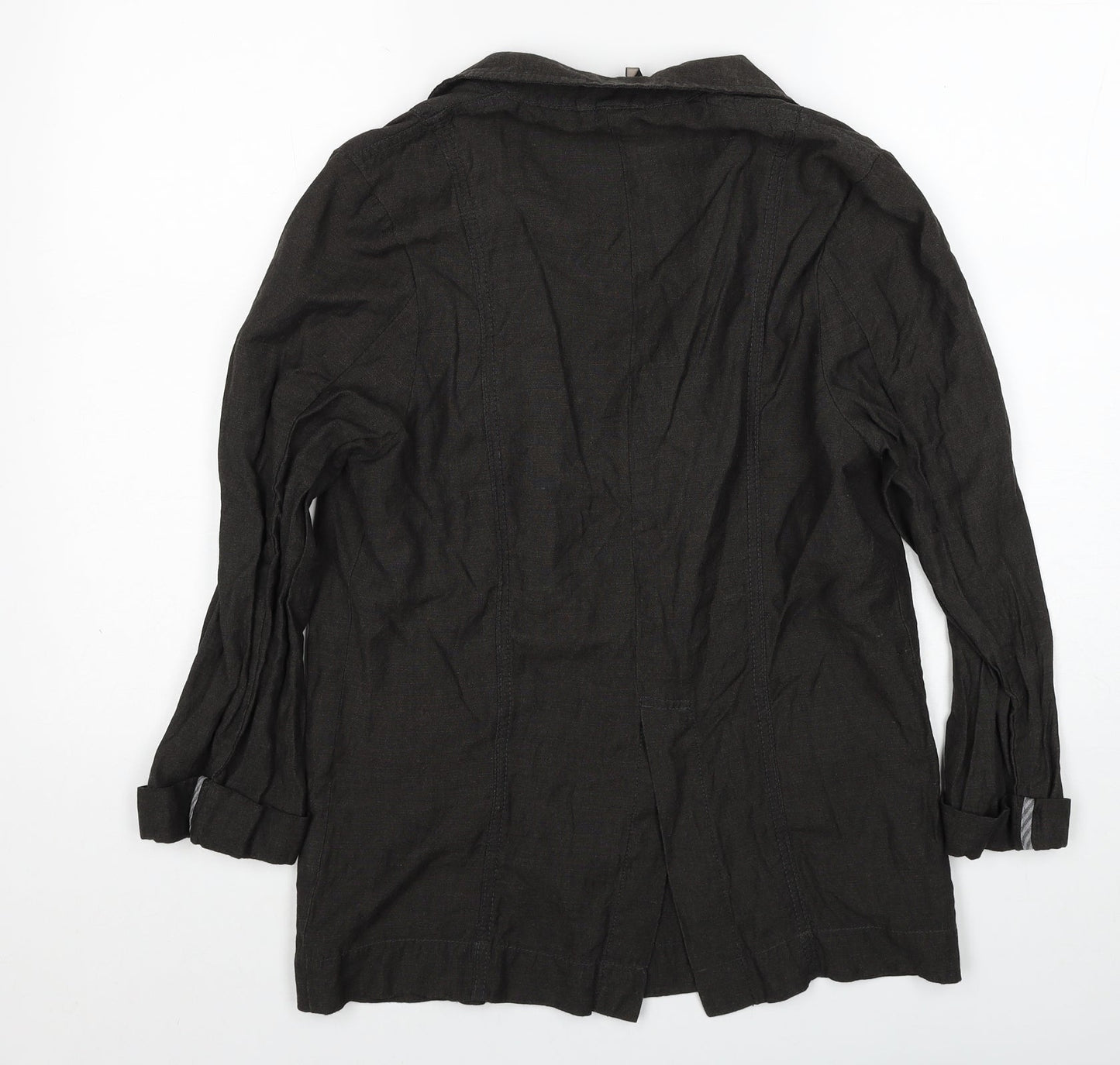 Topshop Womens Brown Jacket Blazer Size 10 Button