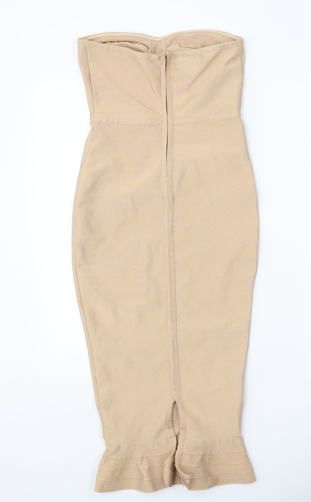 Preworn Womens Beige Polyester Bodycon One Size Off the Shoulder Pullover