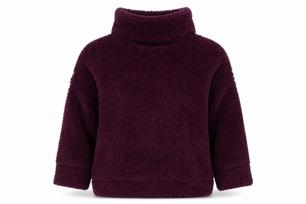 Marks and Spencer Womens Purple Roll Neck Polyester Pullover Jumper Size M - Fluffy