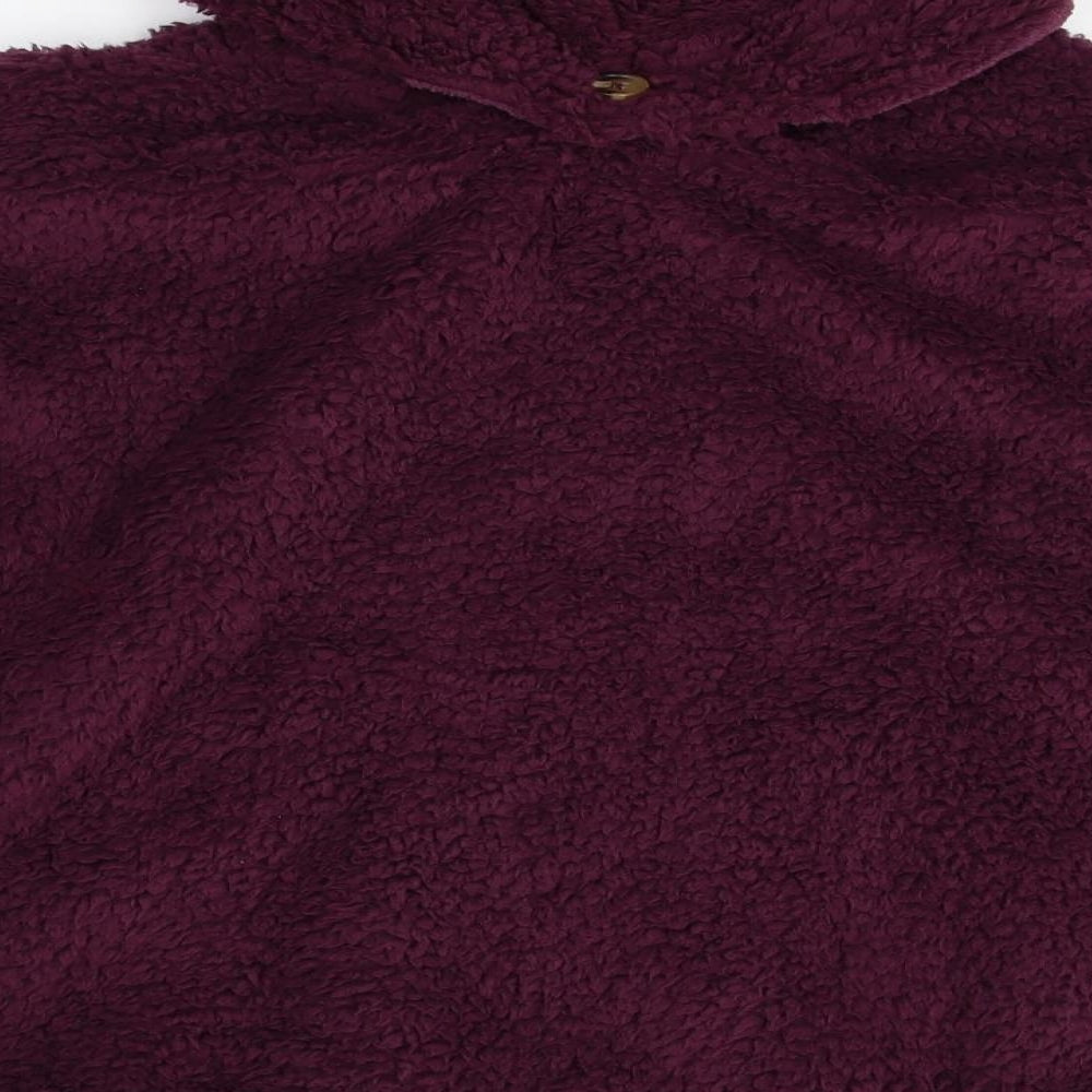 Marks and Spencer Womens Purple Roll Neck Polyester Pullover Jumper Size M - Fluffy