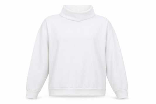 PRETTYLITTLETHING Womens White Cotton Pullover Sweatshirt Size 12 Pullover