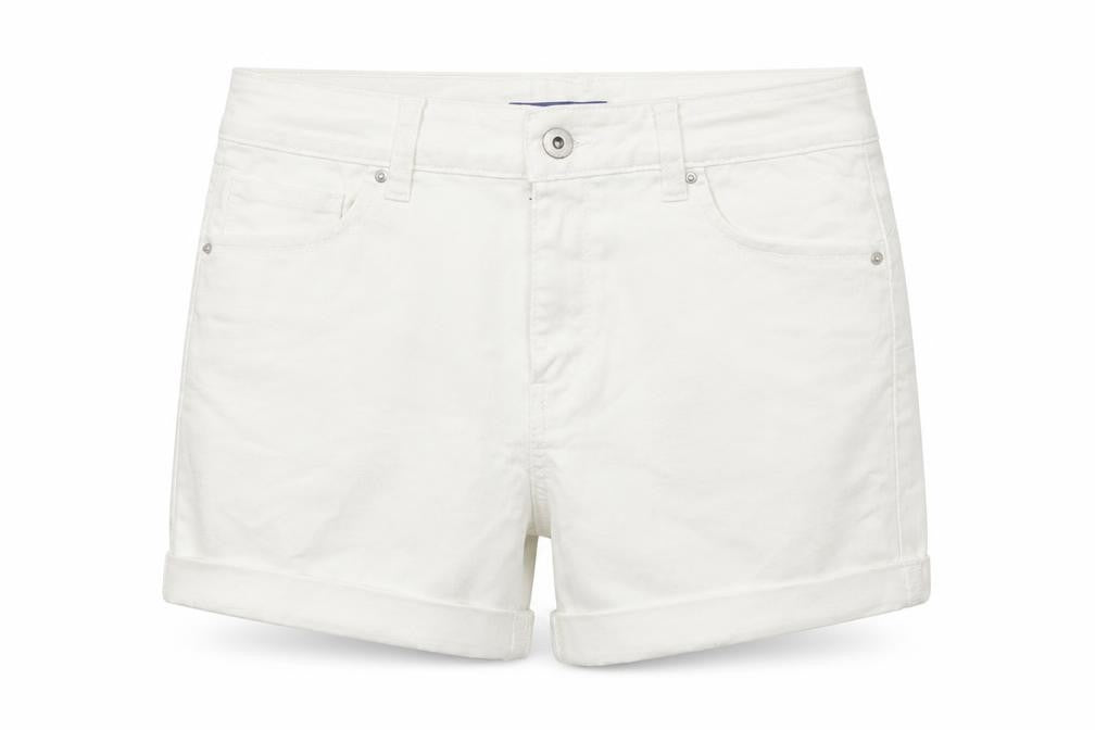 Butt Womens White Cotton Mom Shorts Size S Regular Zip