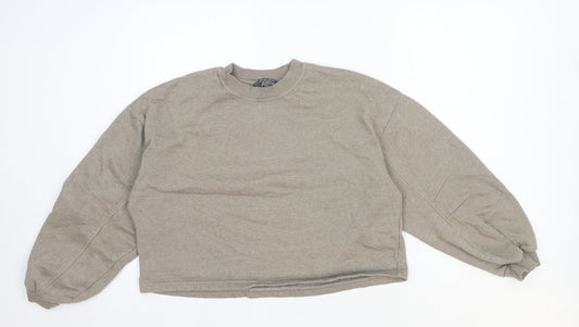 Primark Womens Brown Cotton Pullover Sweatshirt Size 6 Pullover - Cropped