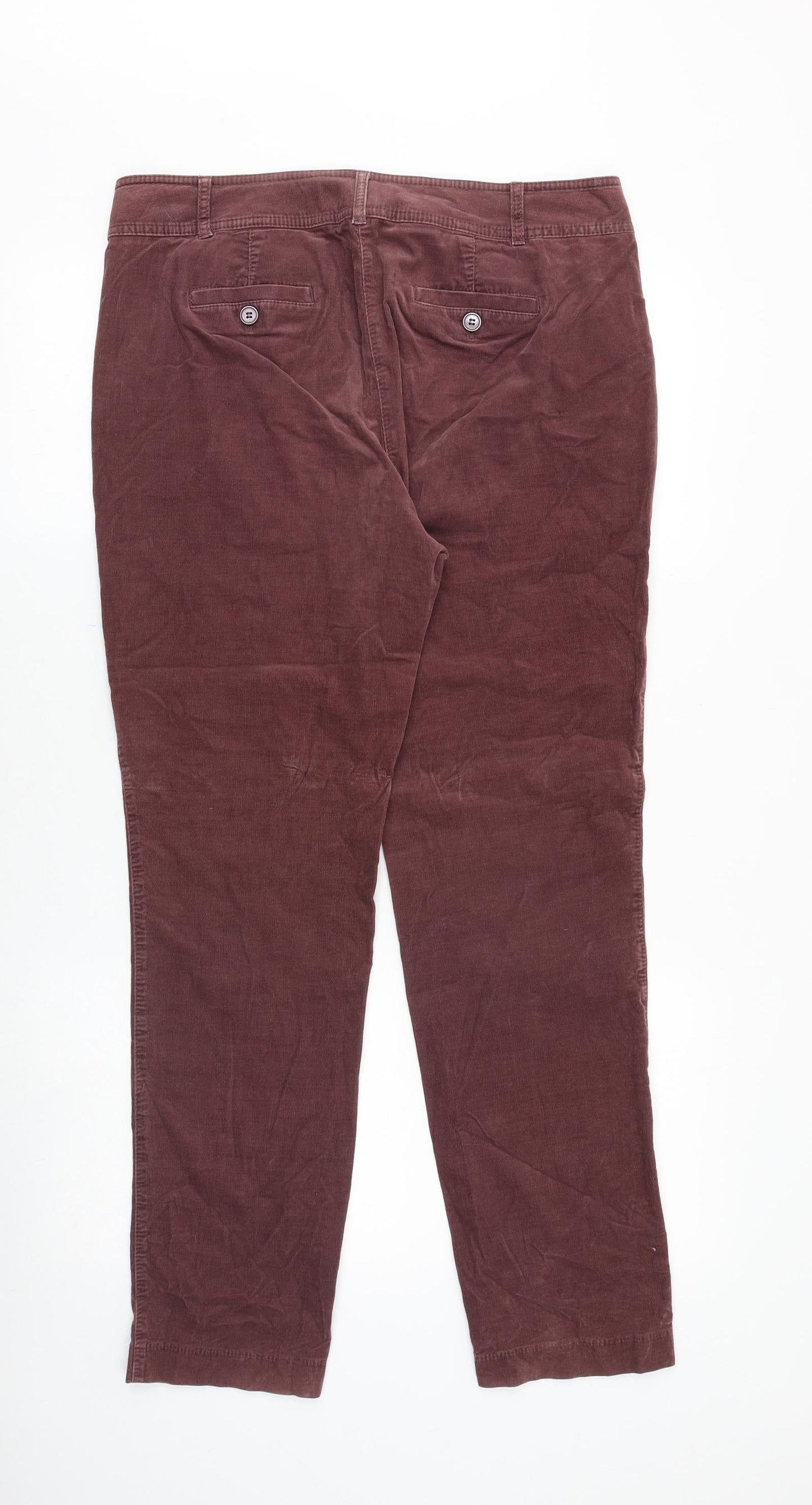 Gerry Weber Womens Pink Cotton Trousers Size 34 Regular Button