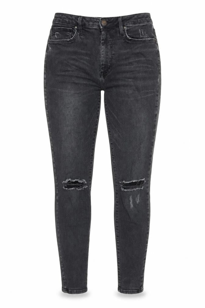 Forever 21 Womens Black Cotton Skinny Jeans Size 28 in Slim Zip